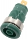 SEB 2610 F4.8  GN  Gniazdo bezp. 4mm, konektor 4,8mm, 25A, zielony, Hirschmann, 972355104, SEB2610F4.8GN